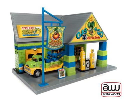 ラットフィンクサービスガレージ 1/48 レッカー車 1/32 Rat Fink ジオラマ